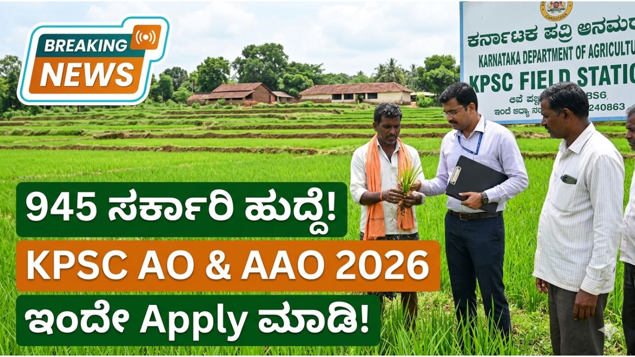 KPSC Recruitment 2026: 945 AO & AAO ಹುದ್ದೆ – Syllabus, Salary, Exam Pattern ಎಲ್ಲವೂ ಇಲ್ಲಿ!